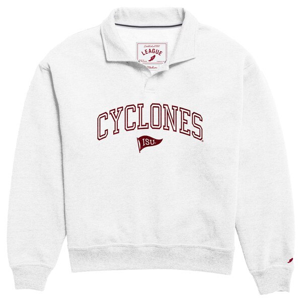 League Women's Cyclones ISU White Collared Crewneck